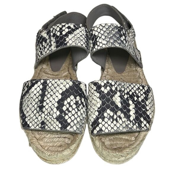 Vince - “Emilia” Espadrille Strappy Sandals in Python - Size 7, Black, Tan, Grey - Picture 9 of 15